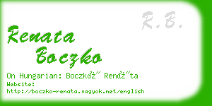 renata boczko business card